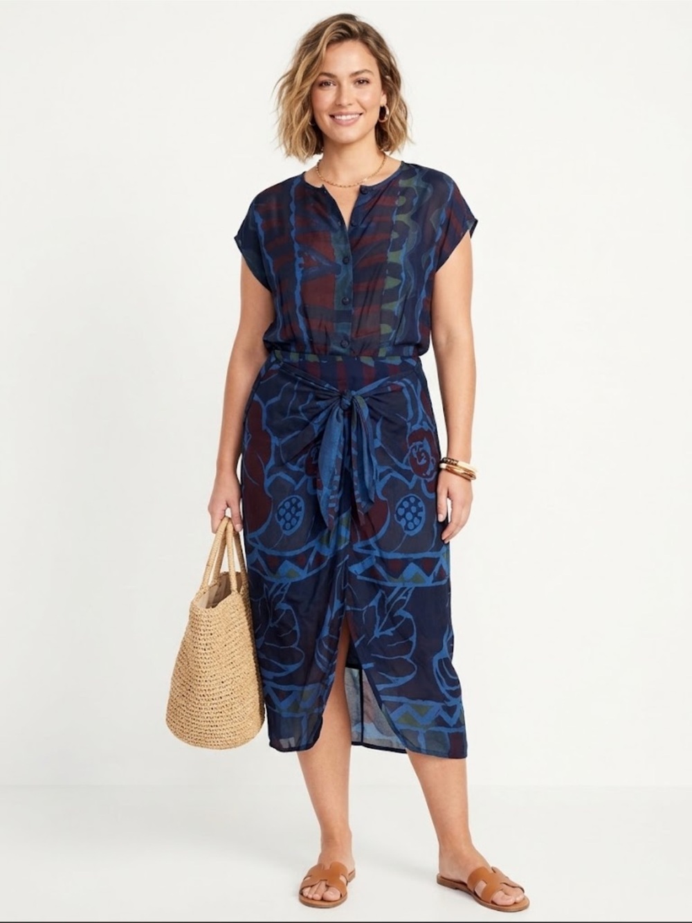 Vintage 90s Marsha Brander for Componix Abstract Silk Skirt Set